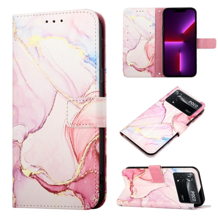 Cassa del telefono di cuoio di vibrazione del modello di marmo PT003, For Xiaomi Poco X4 Pro 5G, For Samsung Galaxy S21 5G, For Samsung Galaxy S21+ 5G, For Samsung Galaxy S22 Ultra 5G