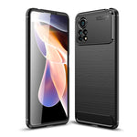 Custodia per telefono TPU in fibra di carbonio con trama spazzolata, For Xiaomi Poco X4 Pro 5G Precise Hole