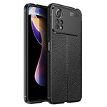 Custodia per telefono antiurto in TPU con texture Litchi, For Xiaomi Poco X4 Pro 5G Precise Hole