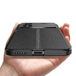 Custodia per telefono antiurto in TPU con texture Litchi, For Xiaomi Poco X4 Pro 5G Precise Hole