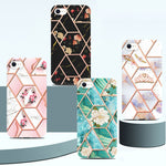 Custodia TPU con motivo floreale per iPhone SE 2022/2020