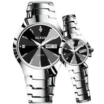 OLEVS 8697 Orologio al quarzo luminoso impermeabile moda coppia, OLEVS 8697 (Black)
