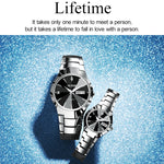 OLEVS 8697 Orologio al quarzo luminoso impermeabile moda coppia, OLEVS 8697 (Black)