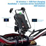 WUPP CS-1288A1 Ricarica wireless + ricarica cablata Supporto per telefono cellulare retrattile con un solo pulsante, CS-1288A1