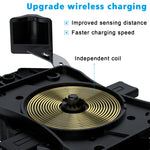 WUPP CS-1288A1 Ricarica wireless + ricarica cablata Supporto per telefono cellulare retrattile con un solo pulsante, CS-1288A1