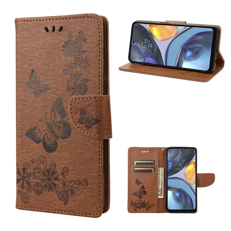 Custodia per cellulare in pelle flip orizzontale goffrata farfalla, For Motorola Moto G22, For Nokia G21