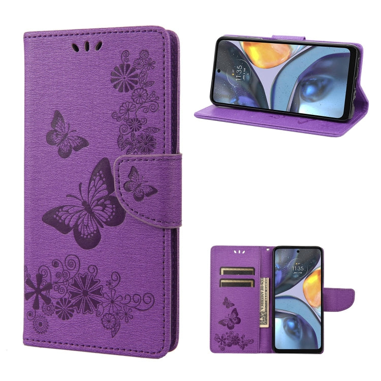 Custodia per cellulare in pelle flip orizzontale goffrata farfalla, For Motorola Moto G22, For Nokia G21