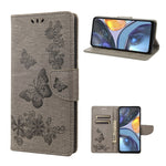 Custodia per cellulare in pelle flip orizzontale goffrata farfalla, For Motorola Moto G22, For Nokia G21