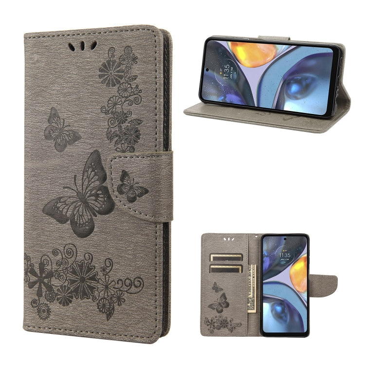 Custodia per cellulare in pelle flip orizzontale goffrata farfalla, For Motorola Moto G22, For Nokia G21
