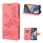 Custodia per cellulare in pelle flip orizzontale goffrata farfalla, For Motorola Moto G22, For Nokia G21