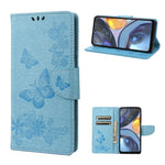 Custodia per cellulare in pelle flip orizzontale goffrata farfalla, For Motorola Moto G22, For Nokia G21