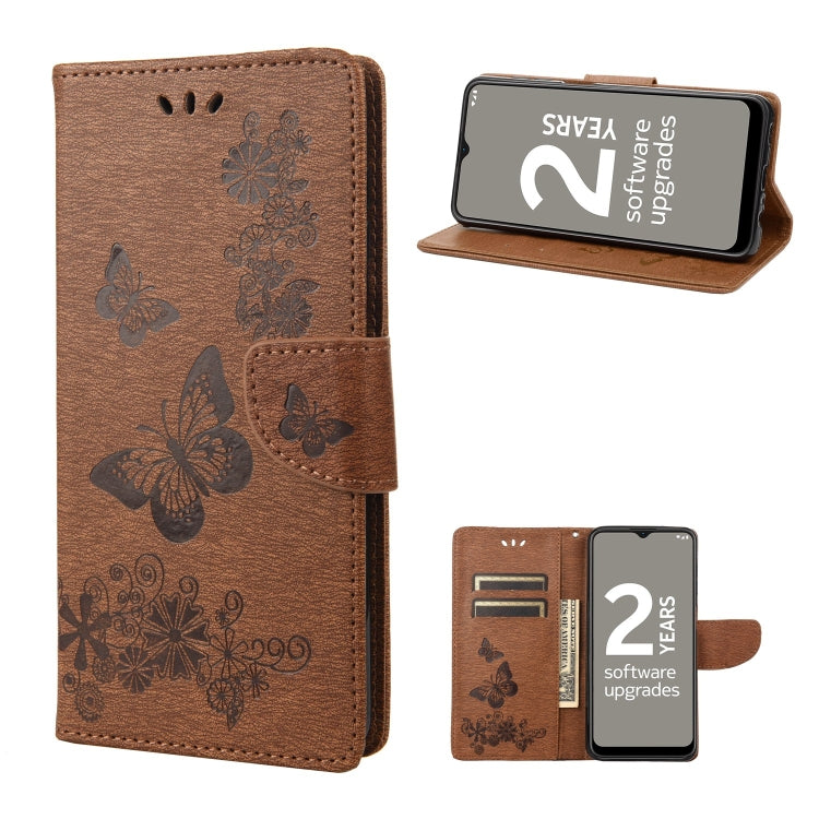 Custodia per cellulare in pelle flip orizzontale goffrata farfalla, For Motorola Moto G22, For Nokia G21