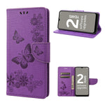 Custodia per cellulare in pelle flip orizzontale goffrata farfalla, For Motorola Moto G22, For Nokia G21