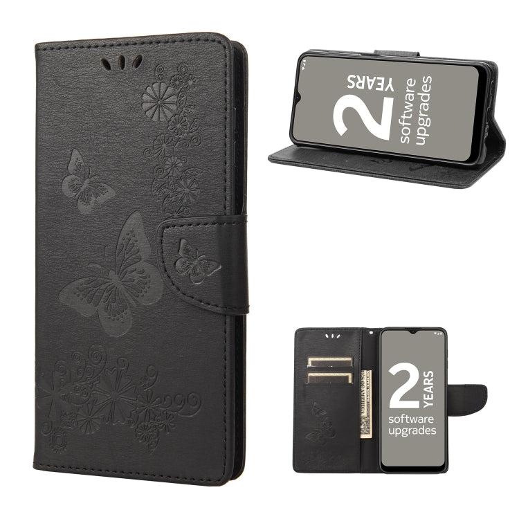 Custodia per cellulare in pelle flip orizzontale goffrata farfalla, For Motorola Moto G22, For Nokia G21