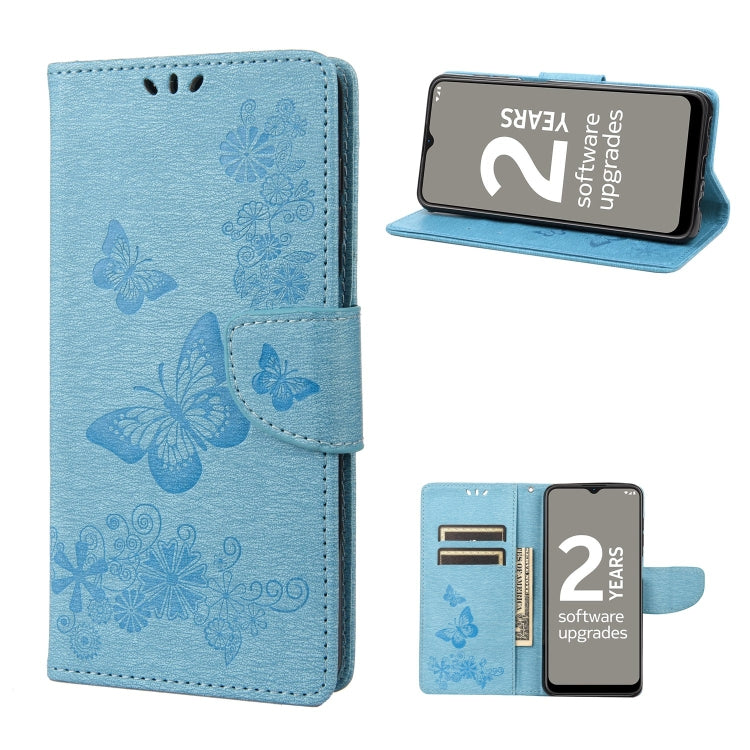 Custodia per cellulare in pelle flip orizzontale goffrata farfalla, For Motorola Moto G22, For Nokia G21