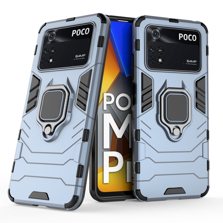 Custodia protettiva antiurto per PC + TPU con supporto per anello magnetico, For Xiaomi Poco M4 Pro 4G, For Xiaomi Poco X4 Pro 5G