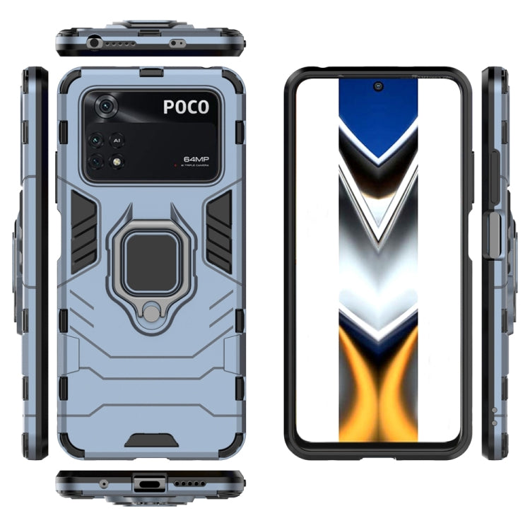 Custodia protettiva antiurto per PC + TPU con supporto per anello magnetico, For Xiaomi Poco M4 Pro 4G, For Xiaomi Poco X4 Pro 5G