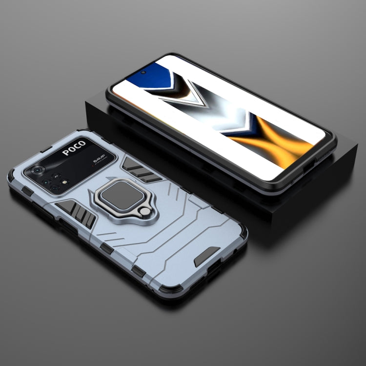 Custodia protettiva antiurto per PC + TPU con supporto per anello magnetico, For Xiaomi Poco M4 Pro 4G, For Xiaomi Poco X4 Pro 5G