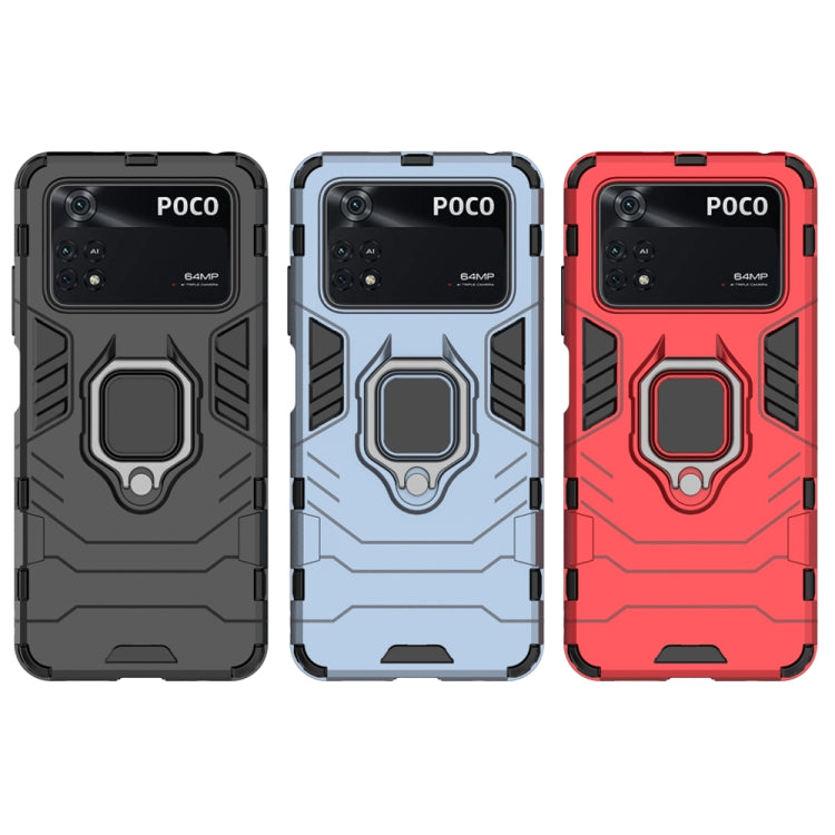 Custodia protettiva antiurto per PC + TPU con supporto per anello magnetico, For Xiaomi Poco M4 Pro 4G, For Xiaomi Poco X4 Pro 5G