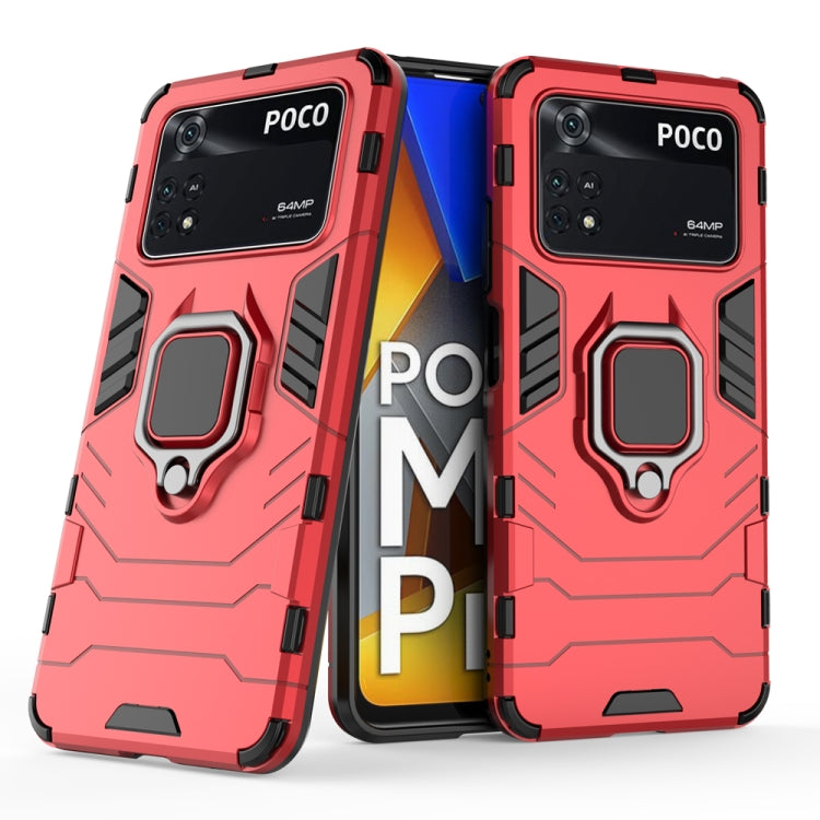Custodia protettiva antiurto per PC + TPU con supporto per anello magnetico, For Xiaomi Poco M4 Pro 4G, For Xiaomi Poco X4 Pro 5G