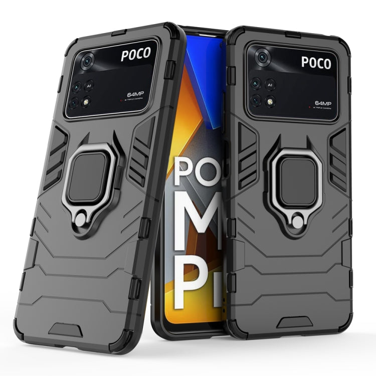 Custodia protettiva antiurto per PC + TPU con supporto per anello magnetico, For Xiaomi Poco M4 Pro 4G, For Xiaomi Poco X4 Pro 5G