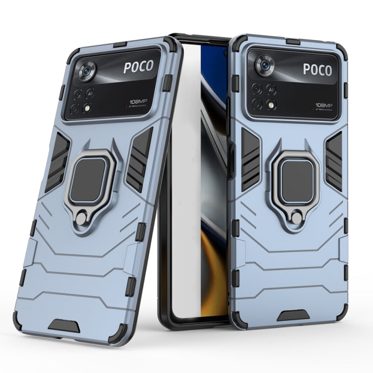 Custodia protettiva antiurto per PC + TPU con supporto per anello magnetico, For Xiaomi Poco M4 Pro 4G, For Xiaomi Poco X4 Pro 5G