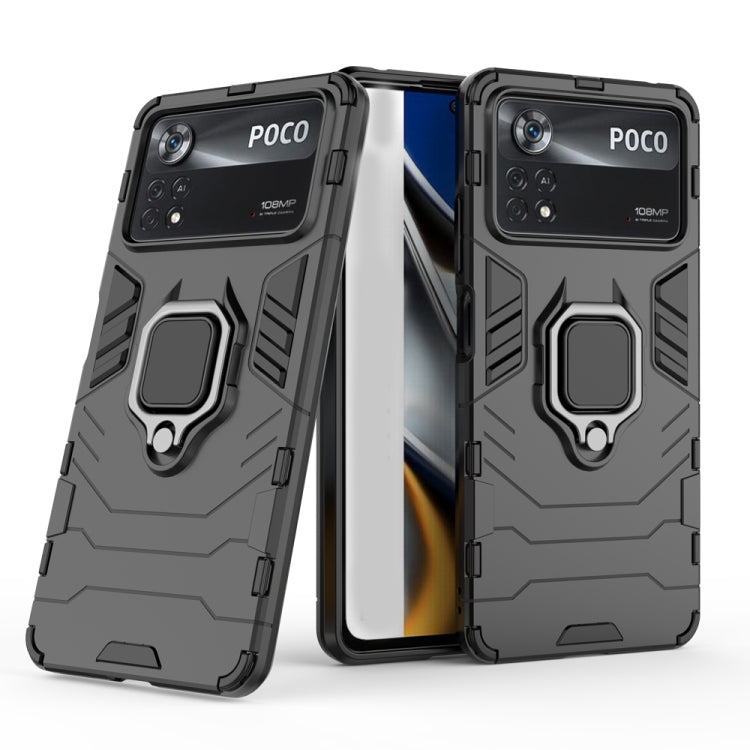 Custodia protettiva antiurto per PC + TPU con supporto per anello magnetico, For Xiaomi Poco M4 Pro 4G, For Xiaomi Poco X4 Pro 5G