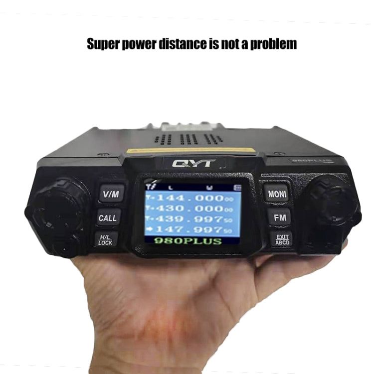 QYT KT-980 Plus Stazione radio mobile dual band da 75 W (VHF) / 55 W (UHF) per auto, KT-980 Plus