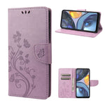 Custodia per telefono in pelle con motivo floreale a farfalla, For Motorola Moto G22, For Nokia G21