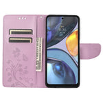 Custodia per telefono in pelle con motivo floreale a farfalla, For Motorola Moto G22, For Nokia G21