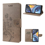 Custodia per telefono in pelle con motivo floreale a farfalla, For Motorola Moto G22, For Nokia G21