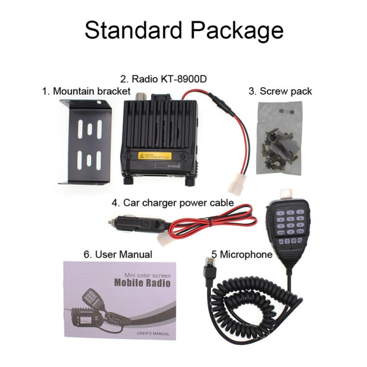QYT KT-8900D Mini walkie-talkie dual band 25W per auto