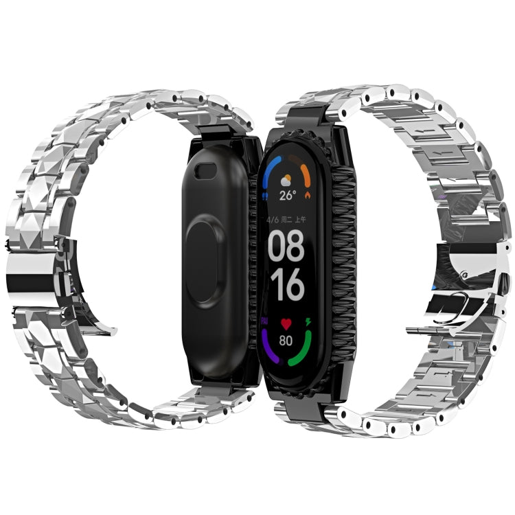 Cinturino in acciaio inossidabile, For Huawei Band 6 / Honor Band 6, For Xiaomi Mi Band 6 / 5, For Xiaomi Mi Band 4 / 3