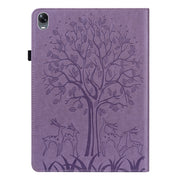 Custodia per tablet in pelle con stampa pressata motivo albero e cervo, For OPPO Pad 11 inch, For OPPO Realme Pad 10.4 inch, For Huawei MatePad T 10s 10.1 inch / T 10 9.7 inch, For Lenovo Legion Y700