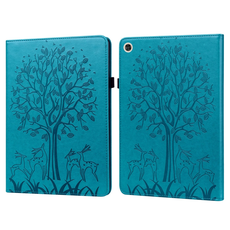 Custodia per tablet in pelle con stampa pressata motivo albero e cervo, For OPPO Pad 11 inch, For OPPO Realme Pad 10.4 inch, For Huawei MatePad T 10s 10.1 inch / T 10 9.7 inch, For Lenovo Legion Y700