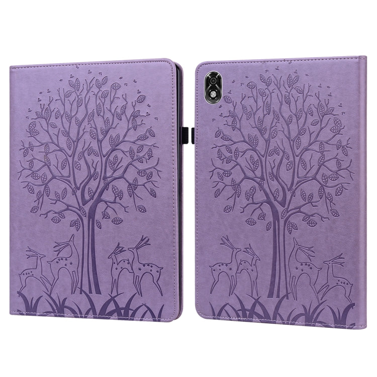 Custodia per tablet in pelle con stampa pressata motivo albero e cervo, For OPPO Pad 11 inch, For OPPO Realme Pad 10.4 inch, For Huawei MatePad T 10s 10.1 inch / T 10 9.7 inch, For Lenovo Legion Y700