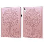 Custodia tablet in pelle con motivo albero e cervo per iPad mini