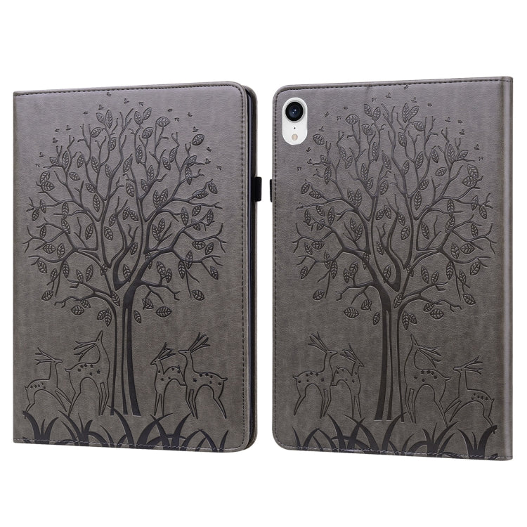 Custodia tablet in pelle con motivo albero e cervo per iPad mini