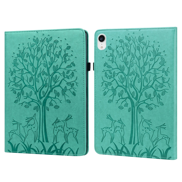 Custodia tablet in pelle con motivo albero e cervo per iPad mini