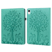 Custodia tablet in pelle con motivo cervo e albero