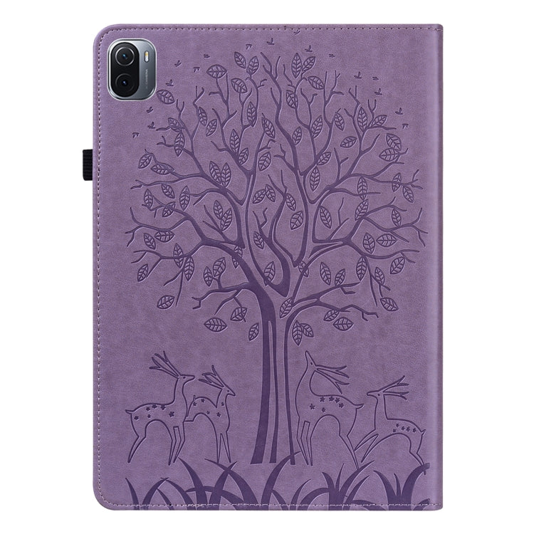 Custodia per tablet in pelle stampata con motivo albero e cervo con sonno / risveglio, For Xiaomi Pad 5 / 5 Pro, For Amazon Kindle Paperwhite 5 2021