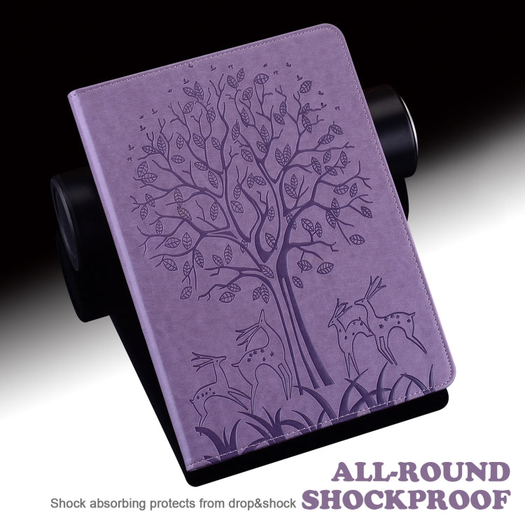 Custodia per tablet in pelle stampata con motivo albero e cervo con sonno / risveglio, For Xiaomi Pad 5 / 5 Pro, For Amazon Kindle Paperwhite 5 2021