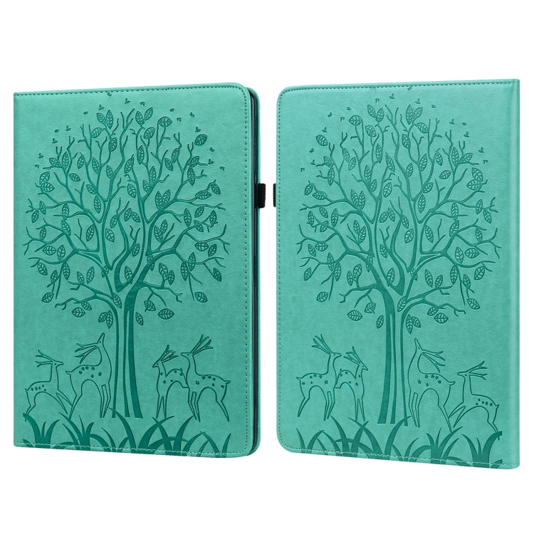 Custodia per tablet in pelle stampata con motivo albero e cervo con sonno / risveglio, For Xiaomi Pad 5 / 5 Pro, For Amazon Kindle Paperwhite 5 2021