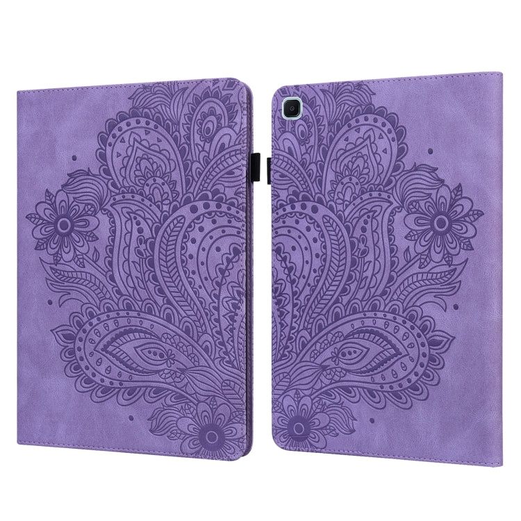 Custodia per tablet in pelle con motivo in rilievo pavone, For Samsung Galaxy Tab A7 Lite, For Samsung Galaxy Tab A8 10.5 2021