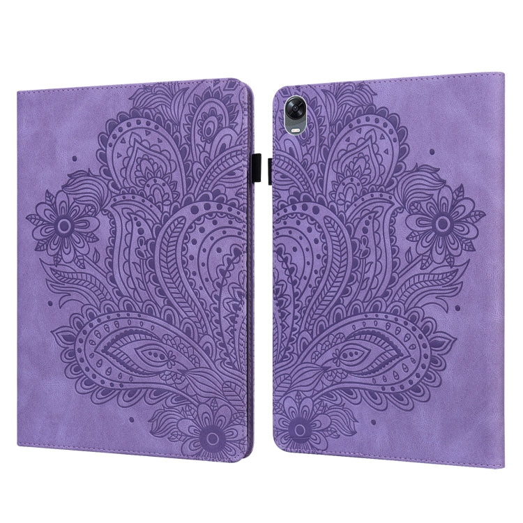 Custodia tablet in pelle TPU con motivo pavone per Huawei MediaPa
