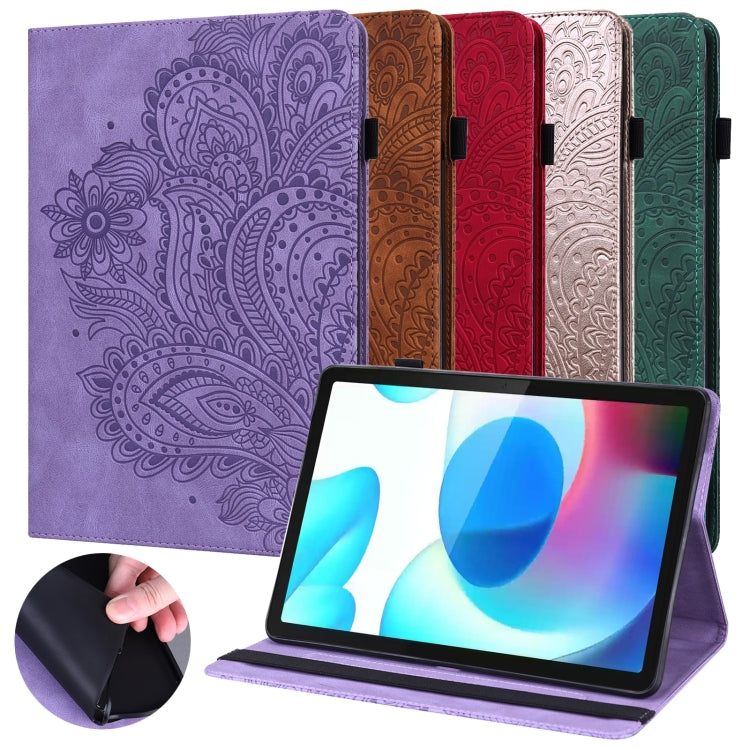 Custodia tablet in pelle TPU con motivo pavone per Huawei MediaPa