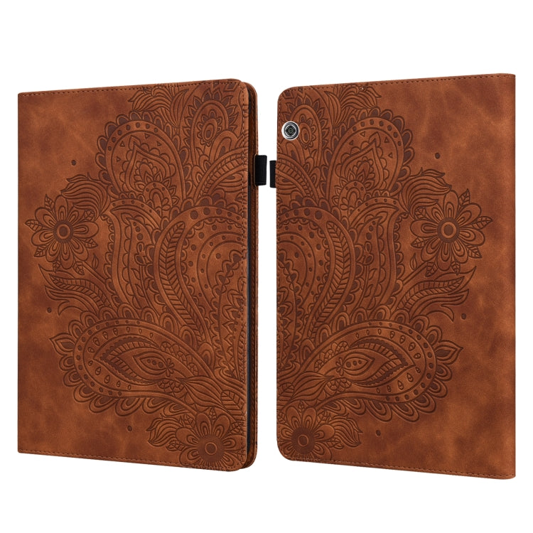 Custodia tablet in pelle TPU con motivo pavone per Huawei MediaPa