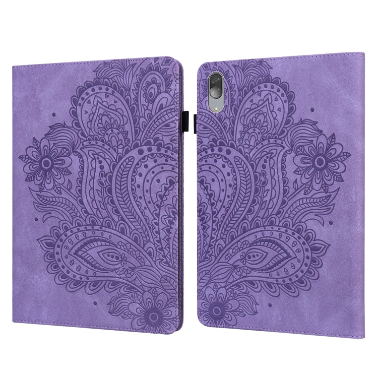 Custodia tablet in pelle TPU con motivo pavone Lenovo