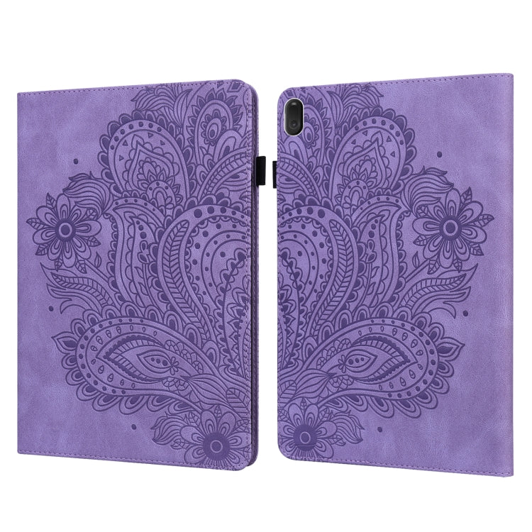 Custodia tablet in pelle TPU con motivo pavone Lenovo Tab E10