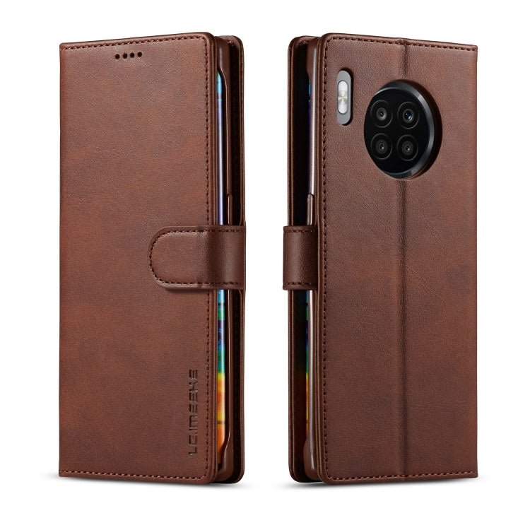 LC.IMEEKE Custodia per telefono in pelle con vibrazione in vitello, For Honor 50 Lite